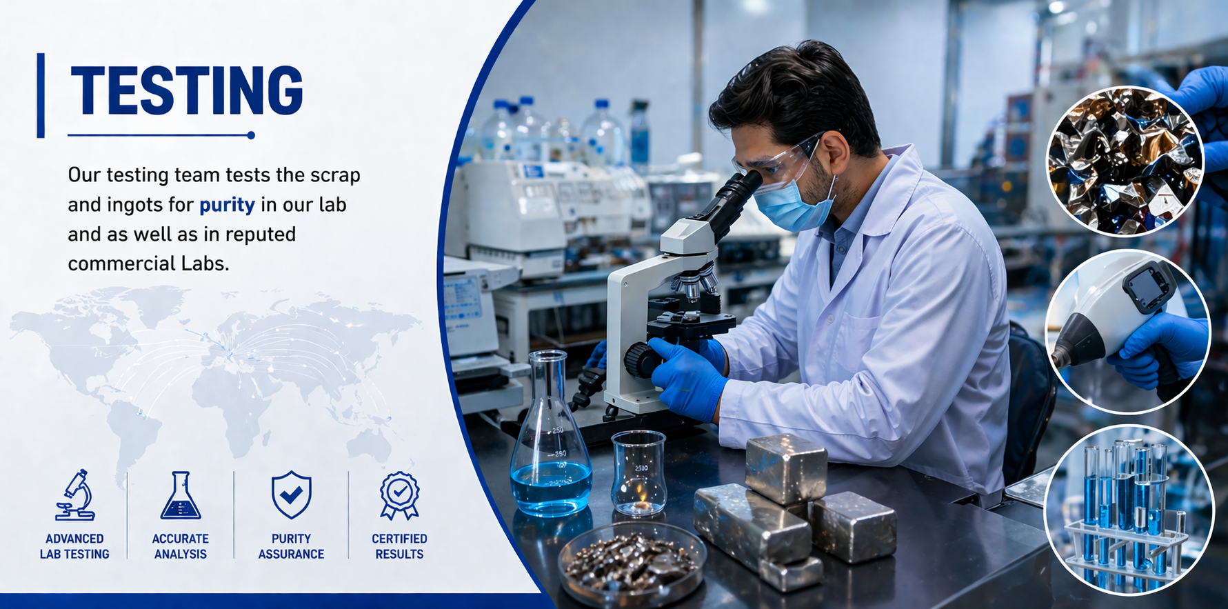 Laboratory purity testing at Avon Alloys